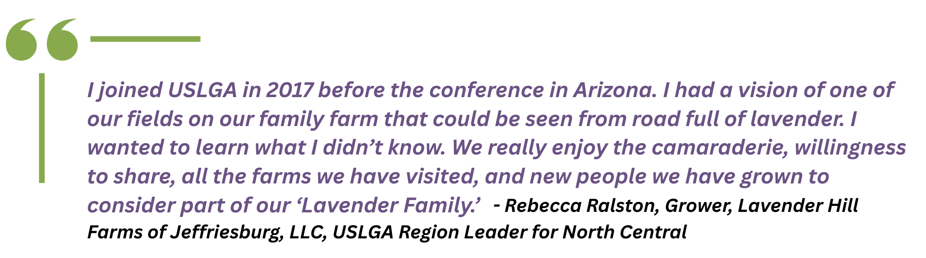 Testimonial from Rebecca Ralston