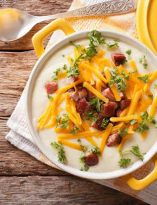 LAVENDER BAKED POTATO SOUP