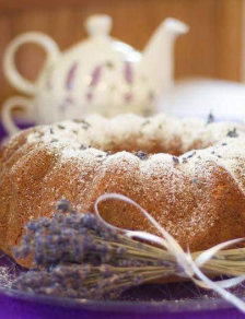 Lavender Sour Cream Pound Cake